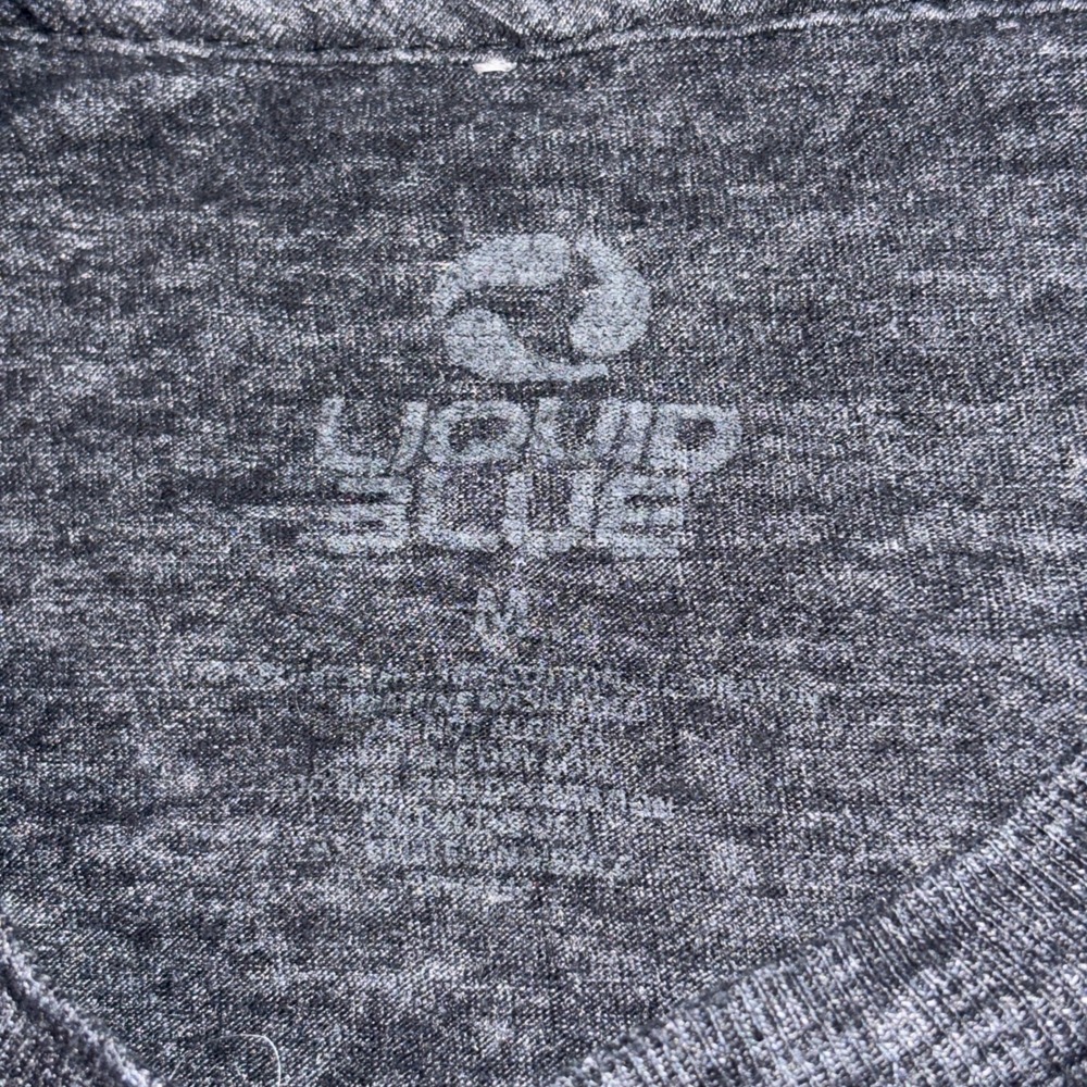 Pink Floyd T Shirt‎ Mens Medium Gray Liquid Blue Graphic Rock Band Tee Dark Side - Picture 4 of 9